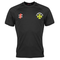 Alfreton CC GN Black Matrix TShirt  Snr