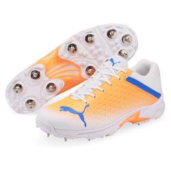 Puma 22.2 Cricket Spike Shoes 2022 White / Neon