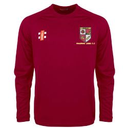 Youlgrave Lodge CC GN Maroon Matrix L/S Tee  Jnr