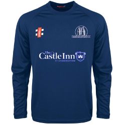 Chiddingstone CC GN Navy Matrix L/S Tee  Jnr