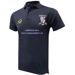 Brompton CC Masuri Cricket Polo Shirt Navy  Snr