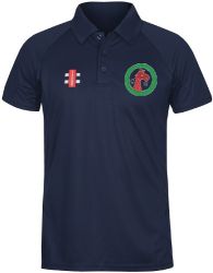 Camel Cricket Club GN Navy Matrix Polo Shirt  Snr