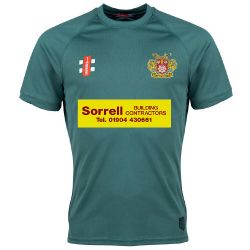 Osbaldwick CC GN Green Matrix SS Tee  Jnr