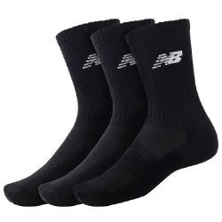 New Balance Black Crew Sock 3 Pack
