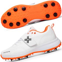 Payntr XPF-6 Cricket Bowling Shoes Orange/White Snr  2022