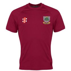 Kesgrave CC GN Maroon Matrix TShirt  Snr