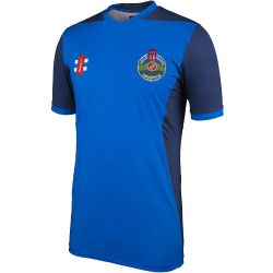 Linton Village CC GN T20 Cricket Shirt SS Navy  Jnr
