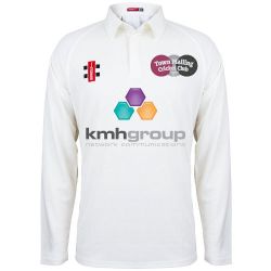 Town Malling CC GN Matrix Cricket Shirt L/S Snr