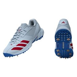 adidas 22yds Spike Crystal/Sky Cricket Shoes 2026