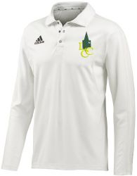 Lowdham Cricket Club adidas L/S Cricket Playing Shirt Snr