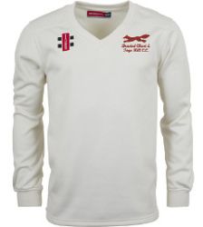 Brasted Chart & Toys Hill CC GN Pro Performance Plain L/S Trim Sweater Jnr