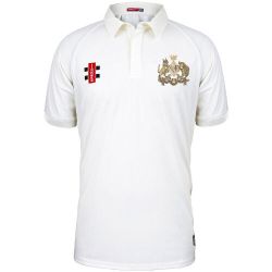 Sidney Sussex College CC GN Matrix Ivory Cricket Shirt S/S Snr