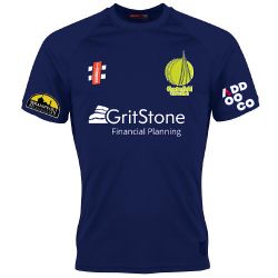 Chesterfield Cricket Club GN Navy Matrix Tee S/S Jnr