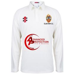Clacton CC GN Matrix Cricket Shirt L/S Jnr