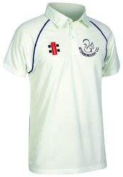 Attenborough Cricket Club GN Matrix Navy Cricket Shirt S/S Snr