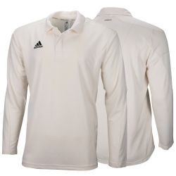 adidas Elite Cricket Long Sleeve Playing Shirt  Snr