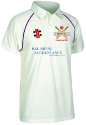 Harley Cricket Club GN Matrix Maroon Cricket Shirt S/S Jnr