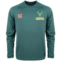 Bassingham CC GN Green Matrix LS Tee  Snr