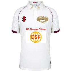 Clifton CC GN Matrix Plain Cricket Shirt S/S Wom