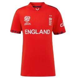 2024 England Castore T20 World Cup Cricket Shirt Jnr front