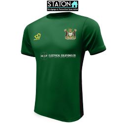 Clipstone CC Masuri Cricket Training Shirt Green Jnr