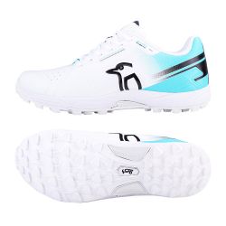 Kookaburra KC 3.0 White/Aqua Rubber Cricket Shoes 2024 Jnr