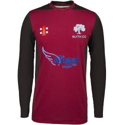 Blyth CC GN T20 Cricket Shirt LS Maroon  Snr