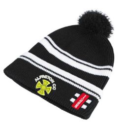 Alfreton CC GN Black Bobble Hat