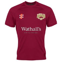 Clifton CC GN Maroon Matrix TShirt  Snr