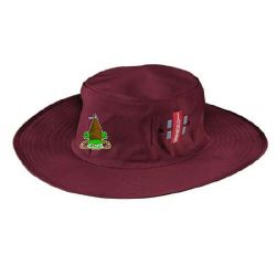 East Sutton CC GN Wide Brim Sun Hat Maroon
