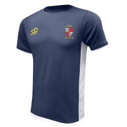 Elvaston CC Masuri Cricket Training Shirt Navy Jnr