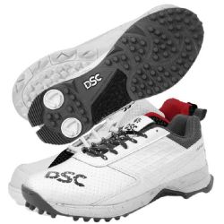 DSC Jaffa Rubber White/Grey Cricket Shoes Snr 2024