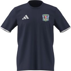 Shirebrook Cricket Club adidas Cricket Entrada 26 Training Shirt Navy Jnr