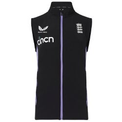 2024 England Castore Cricket Training Gilet Snr front
