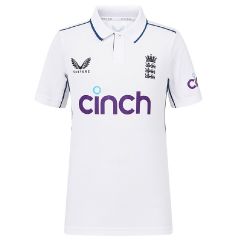 2024 England Castore Test Cricket Shirt Jnr Front