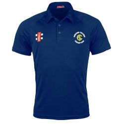 Thoresby Colliery CC GN Navy Matrix Polo Shirt  Snr
