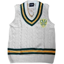Bawtry with Everton CC GM Cable Knit Slipover Green/Gold/Green  Snr