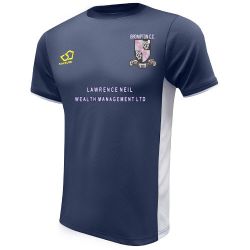 Brompton CC Masuri Cricket Training Shirt Navy  Snr