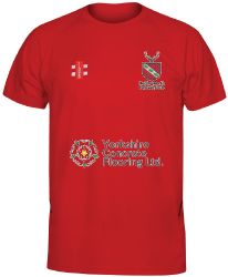 Hollingworth Cricket Club GN Red Matrix TShirt  Snr