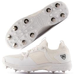 Newbery Performance Spike Cricket Shoes Snr 2021  White/White