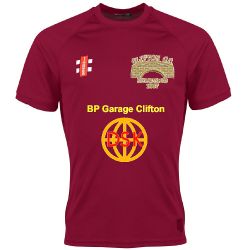 Clifton CC GN Maroon Matrix TShirt  Wom