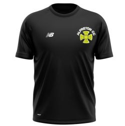 Alfreton Cricket Club New Balance Training Shirt Black  Jnr