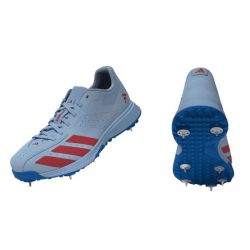 adidas Howzat Spike Crystal/Sky Junior Cricket Shoes 2026