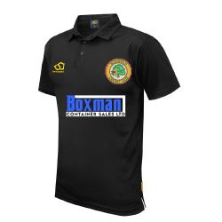 Mansfield CC Masuri Cricket Polo Shirt Black  Jnr