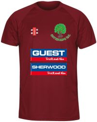 Cutthorpe Cricket Club GN Maroon Matrix TShirt  Jnr