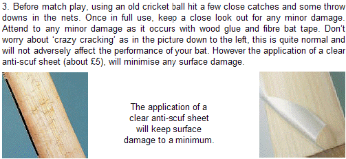 Cricket Bat anti scuff sheet