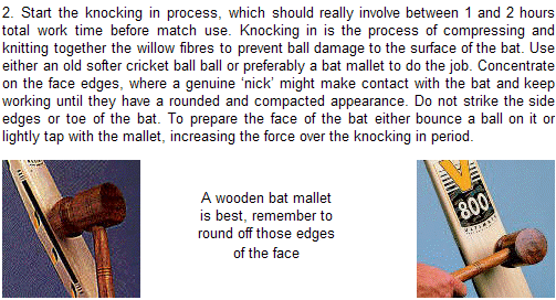 Cricket Bat Knocking In